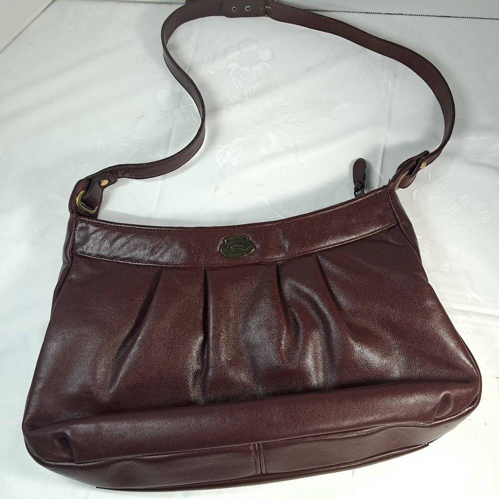 Vintage Etienne Aigner Handcrafted Purse‎ Burgundy red Oxblood handmade shoulder